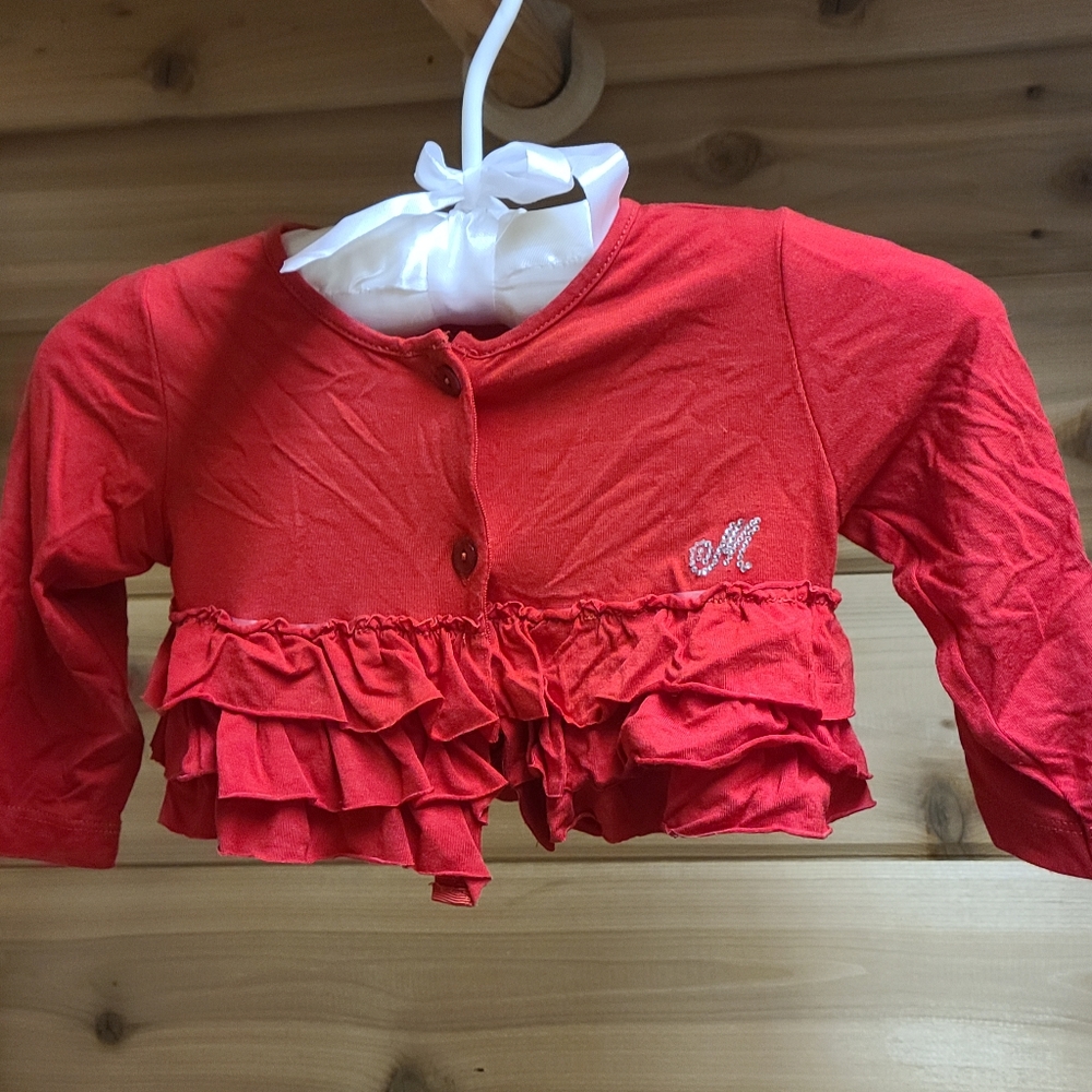 Monnalisa Bebè red cardigan